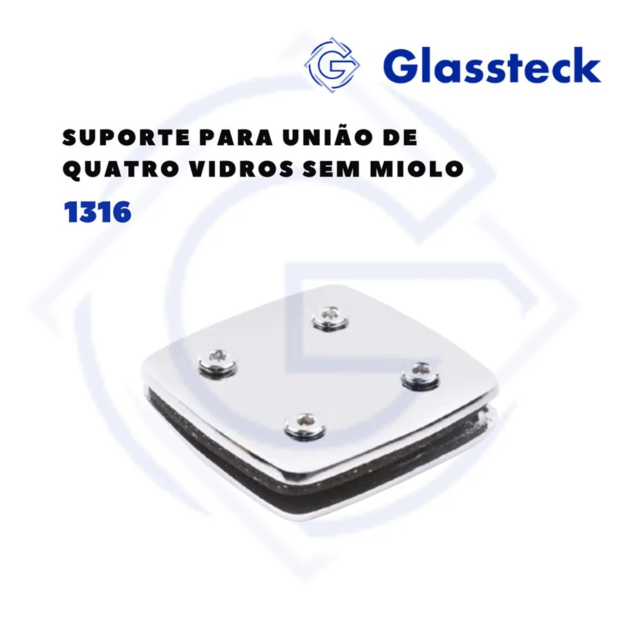 Suporte para União de Quatro Vidro sem Miolo