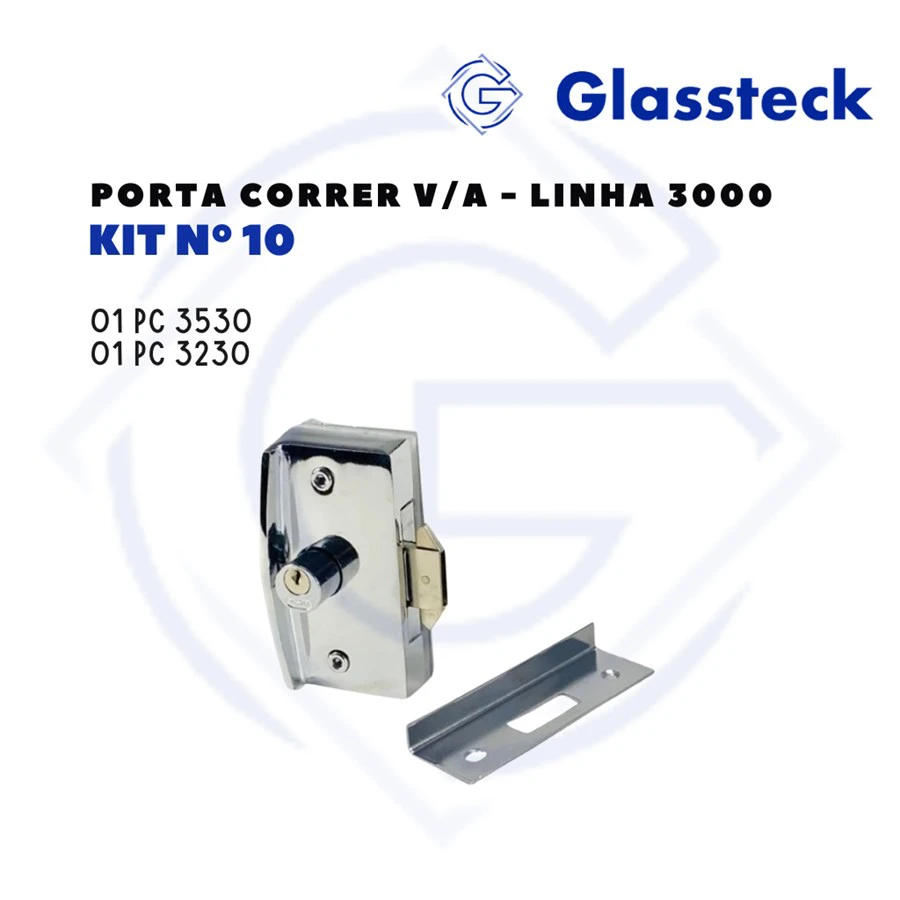 KIT Nº10 - PORTA CORRER V/A - LINHA 3000