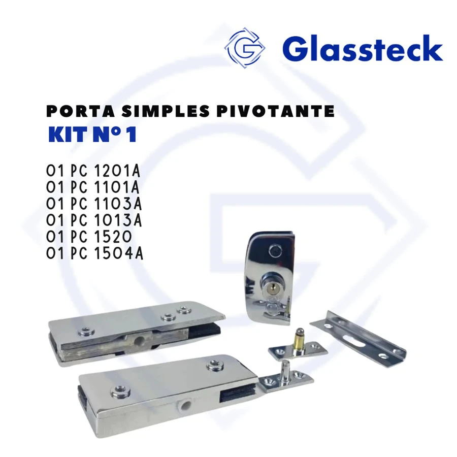 KIT Nº 1 - PORTA SIMPLES PIVOTANTE
