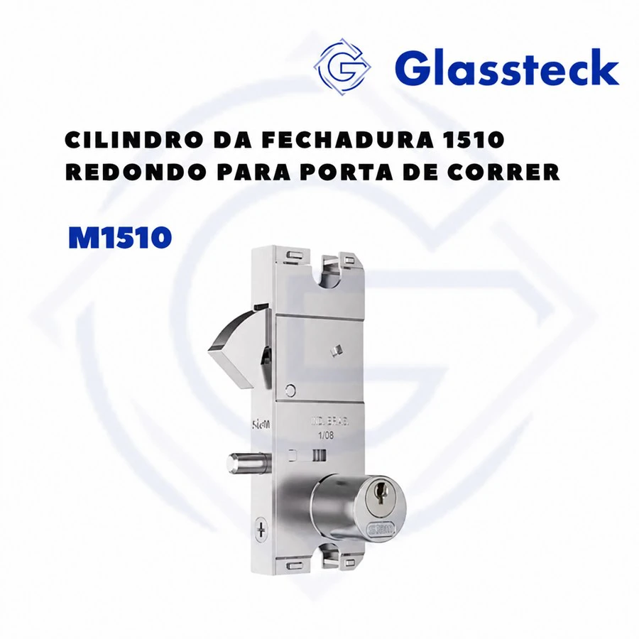 Cilindro da fechadura 1510 Oval para porta de correr