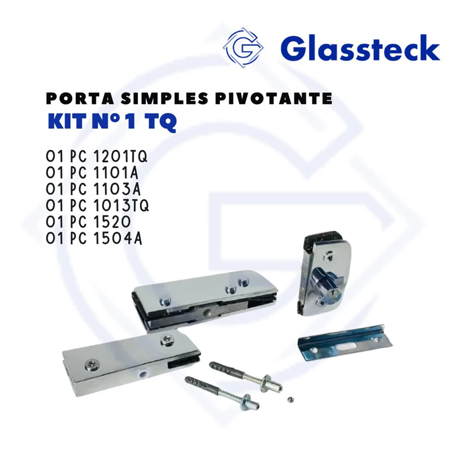 KIT Nº1 TQ - PORTA SIMPLES PIVOTANTE