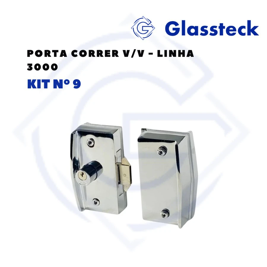 KIT Nº9 - PORTA CORRER V/V - LINHA 3000