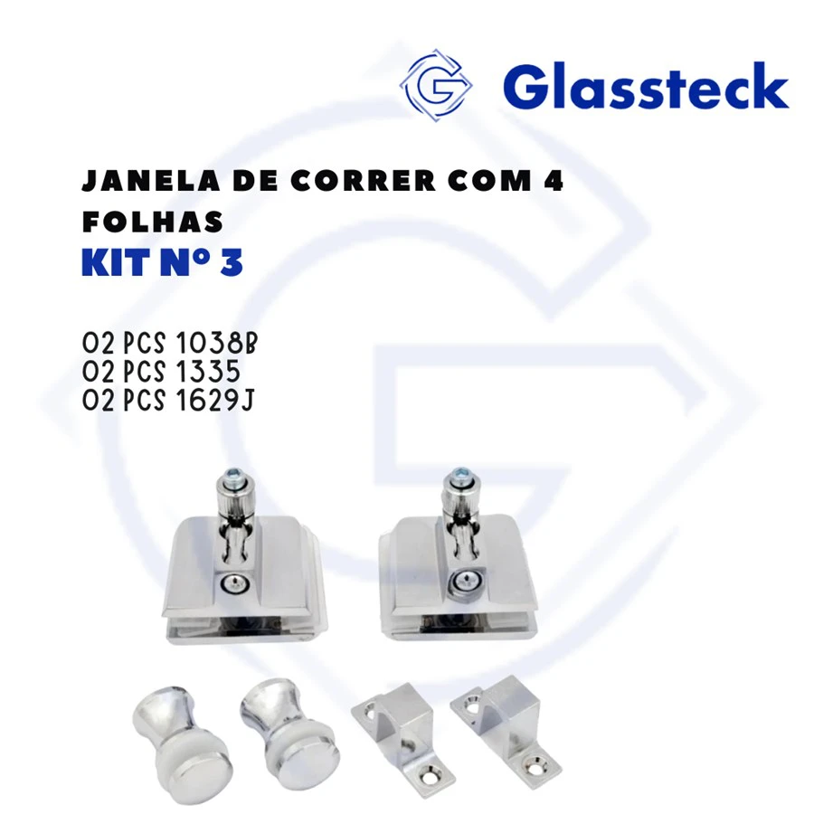 KIT Nº3 - JANELA DE CORRER COM 04 FOLHAS