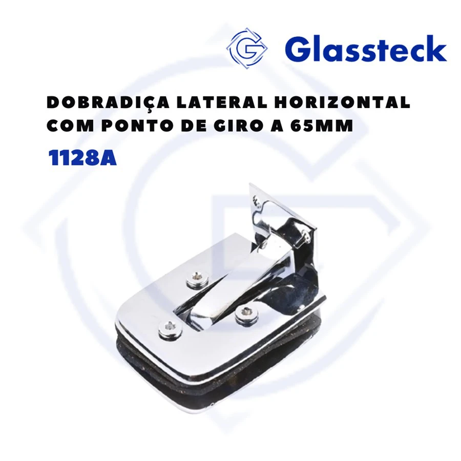 Dobradiça Lateral Horizontal com Ponto de Giro a 65mm