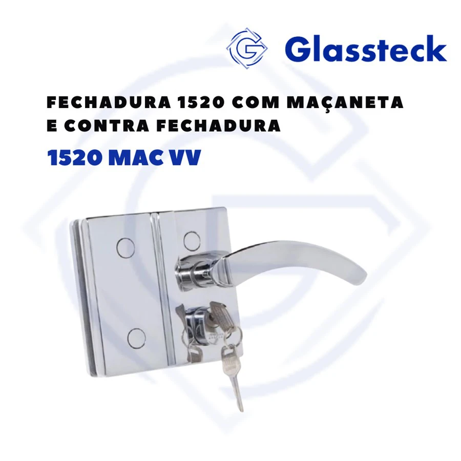 Fechadura 1520 com Maçaneta e Contra Fechadura
