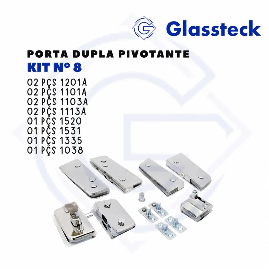 KIT Nº8 - PORTA DUPLA PIVOTANTE