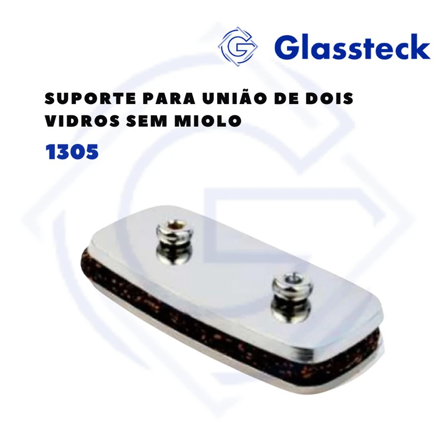 Suporte para União de Dois Vidros sem Miolo