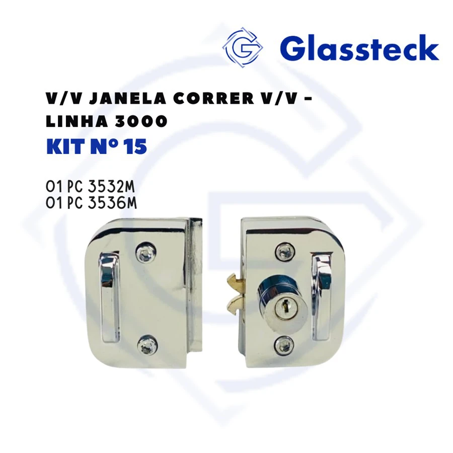 KIT Nº15 V/V - JANELA CORRER V/V - LINHA 3000