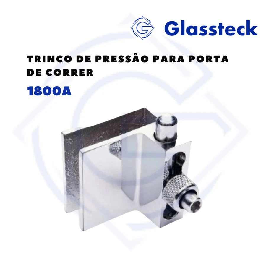 Trinco de pressão para porta de correr