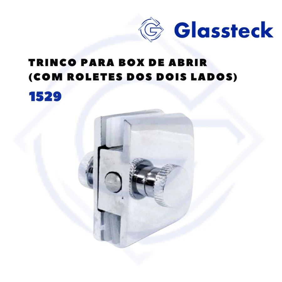 Trinco para Box de Abrir (com roletes dos dois lados)