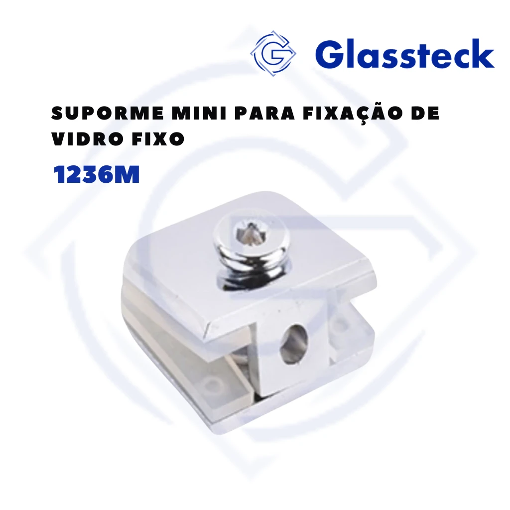 Suporte Mini para Fixação de Vidro Fixo