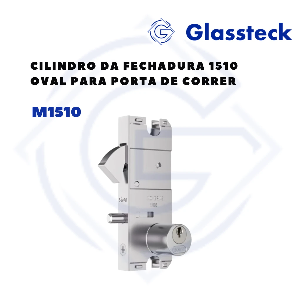 Cilindro da fechadura 1510 Oval para porta de correr