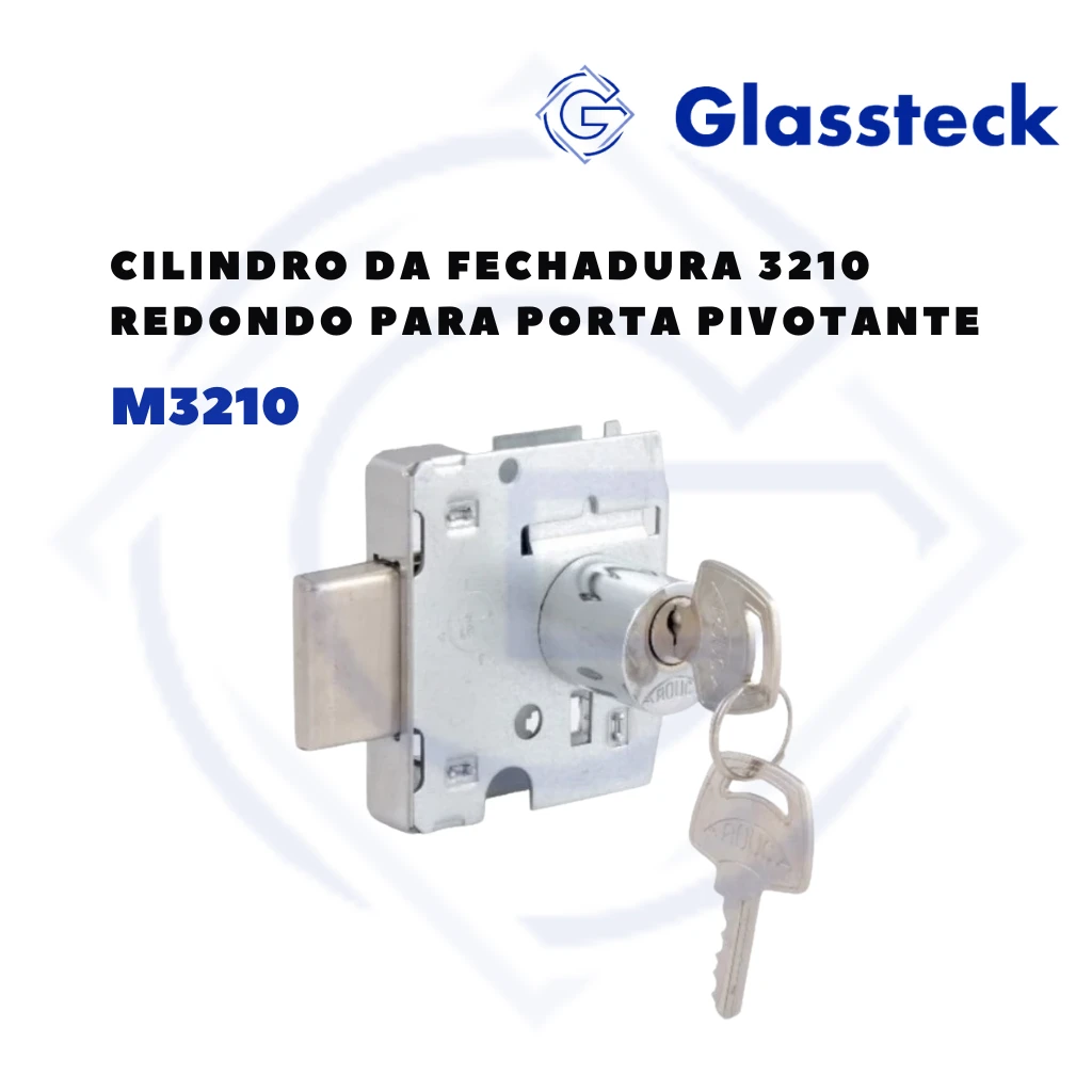 Cilindro da fechadura 3210 redondo para porta pivotante