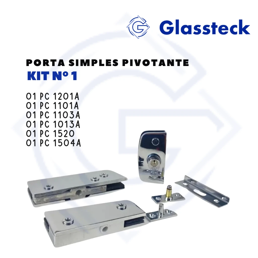 KIT Nº 1 - PORTA SIMPLES PIVOTANTE