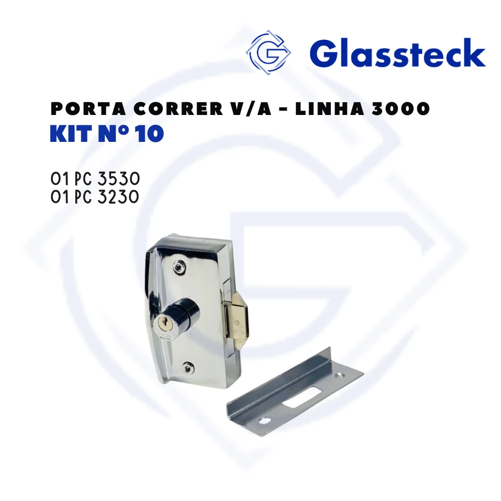 KIT Nº10 - PORTA CORRER V/A - LINHA 3000