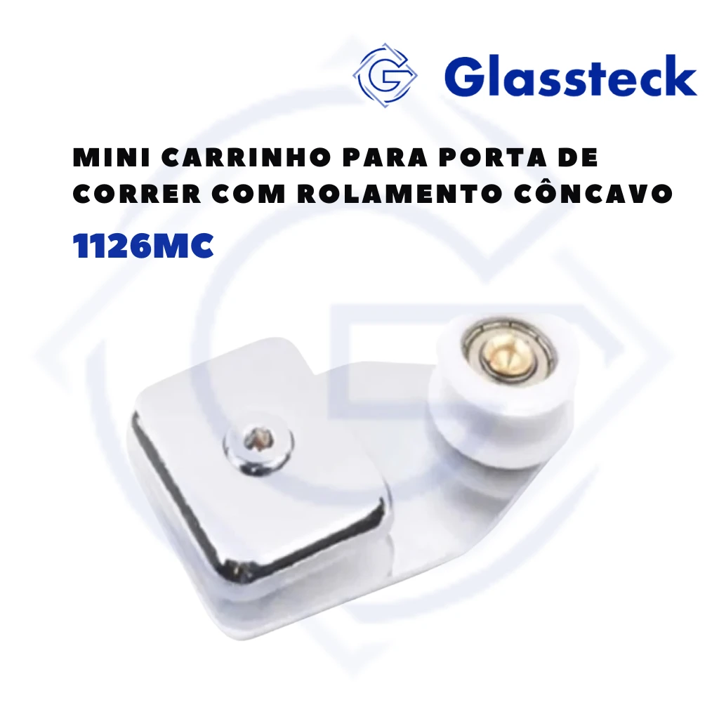Mini Carrinho para Porta de correr com rolamento côncavo