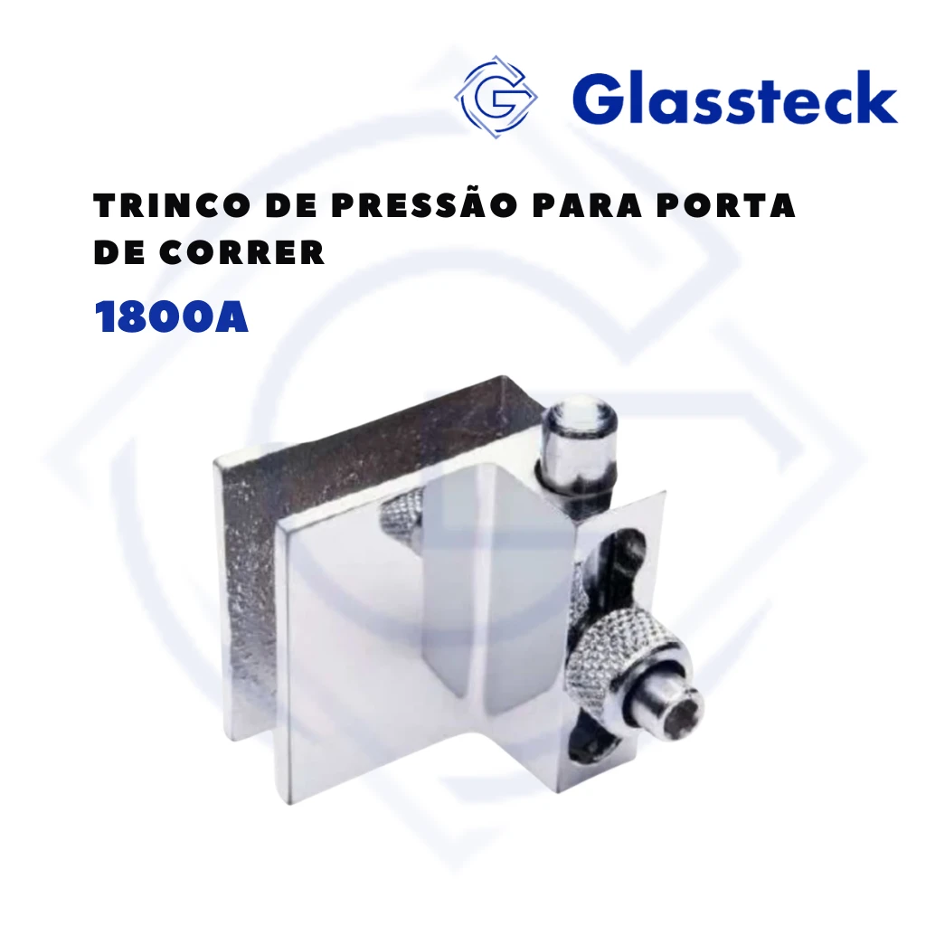 Trinco de pressão para porta de correr