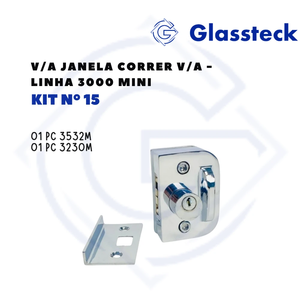 KIT Nº15 V/A - JANELA CORRER V/A - LINHA 3000 MINI
