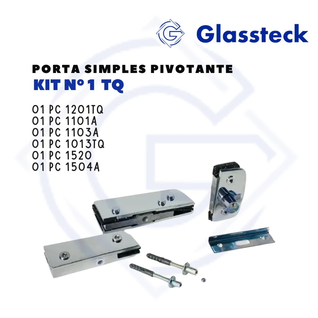 KIT Nº1 TQ - PORTA SIMPLES PIVOTANTE