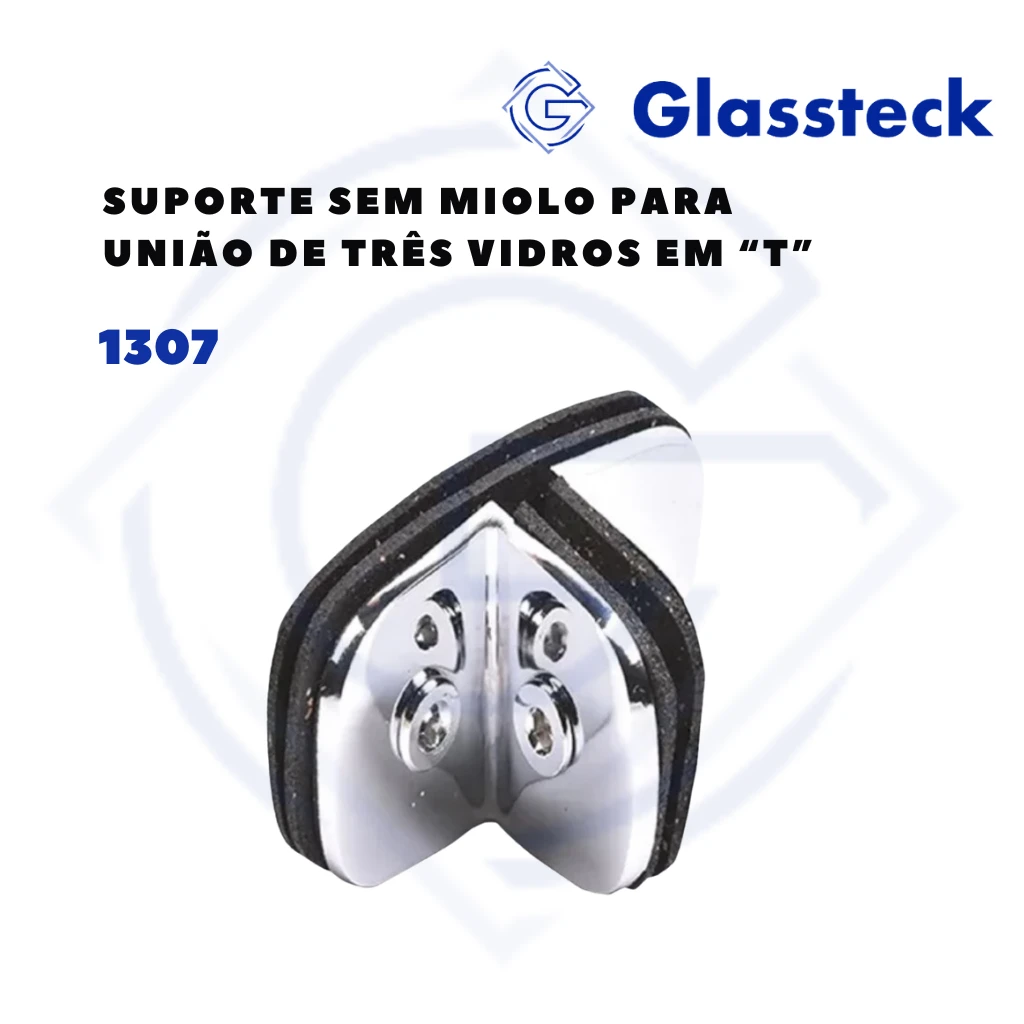 Suporte sem Miolo para União de Três Vidros em “T”