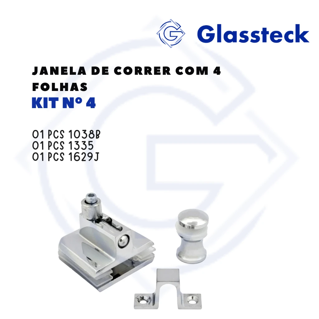 KIT Nº4 - JANELA DE CORRER COM 04 FOLHAS