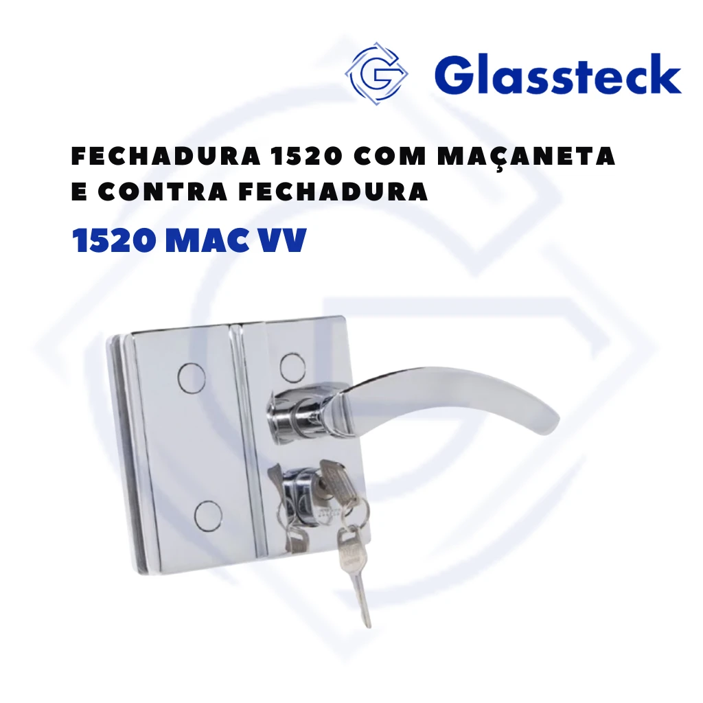 Fechadura 1520 com Maçaneta e Contra Fechadura