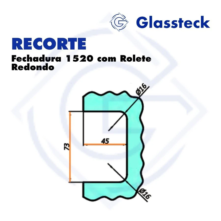Fechadura 1520 com Rolete Redondo -2