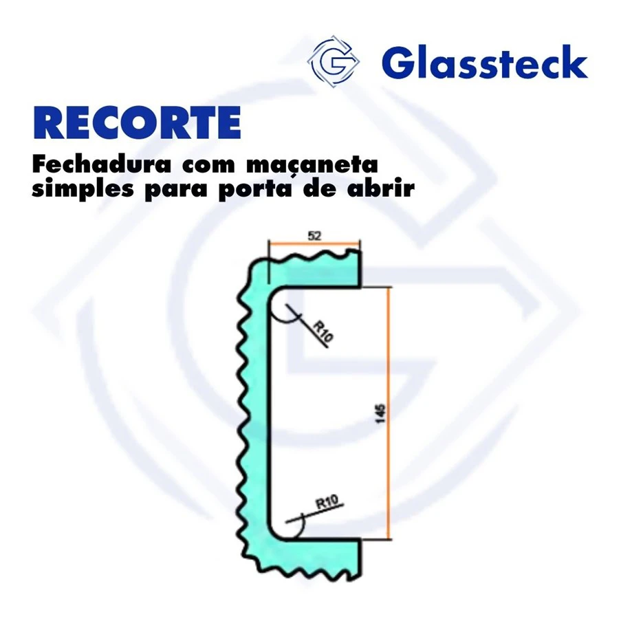 Fechadura com maçaneta simples para porta de abrir -2