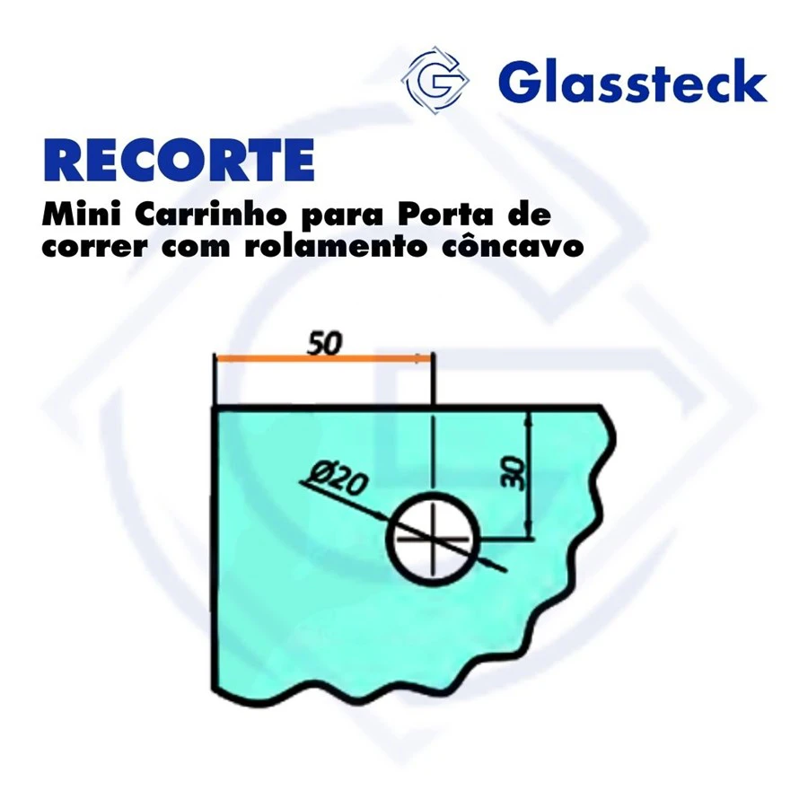 Mini Carrinho para Porta de correr com rolamento côncavo -2
