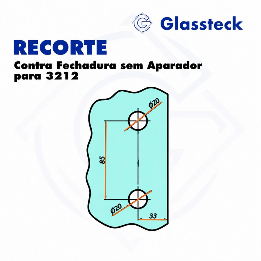 Contra Fechadura sem Aparador para 3210 -2