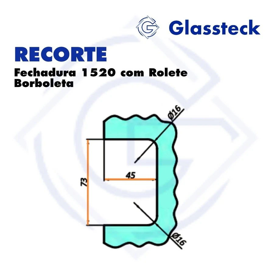 Fechadura 1520 com Rolete Borboleta -2