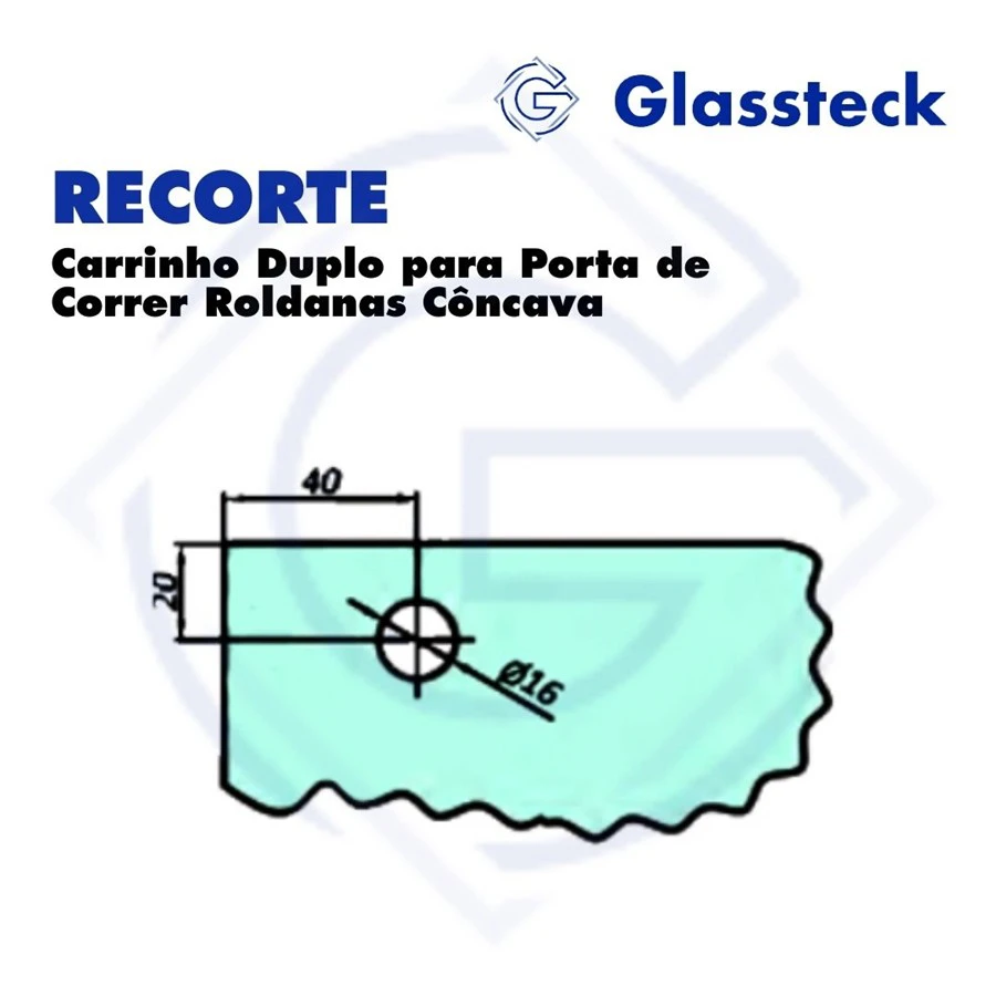 Carrinho Duplo para Porta de Correr Roldanas Côncava -2