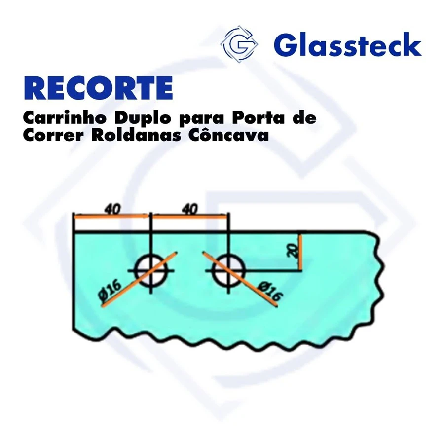 Carrinho Duplo para Porta de Correr Roldanas Côncava -2