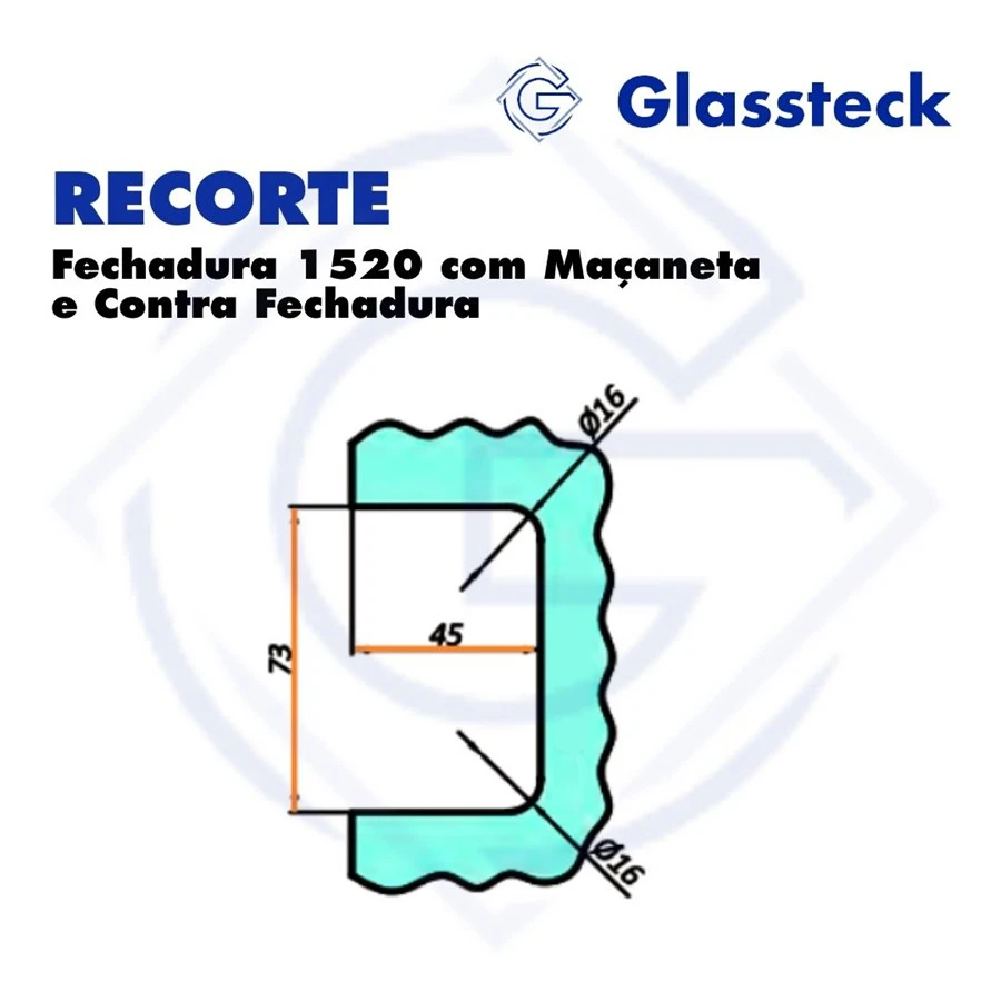 Fechadura 1520 com Maçaneta e Contra Fechadura -2