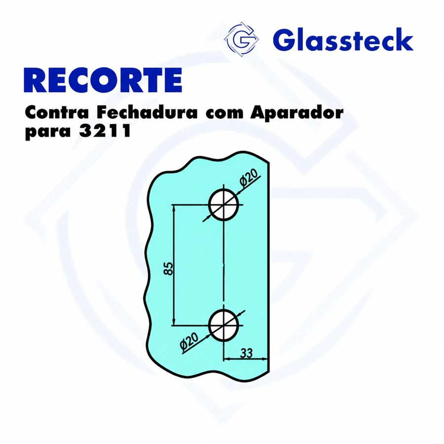 Contra Fechadura com Aparador para 3211 -2