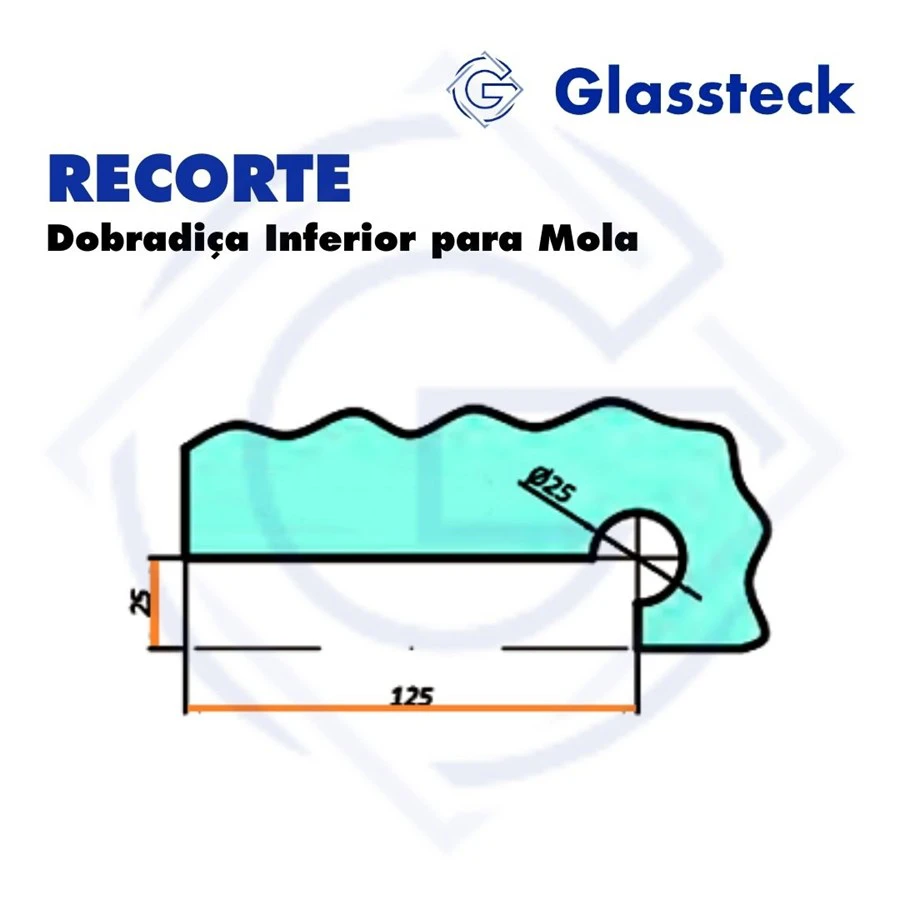 Dobradiça Inferior para Mola -2