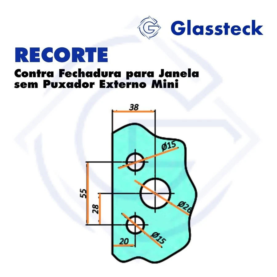 Contra Fechadura para Janela sem Puxador Externo Mini -2