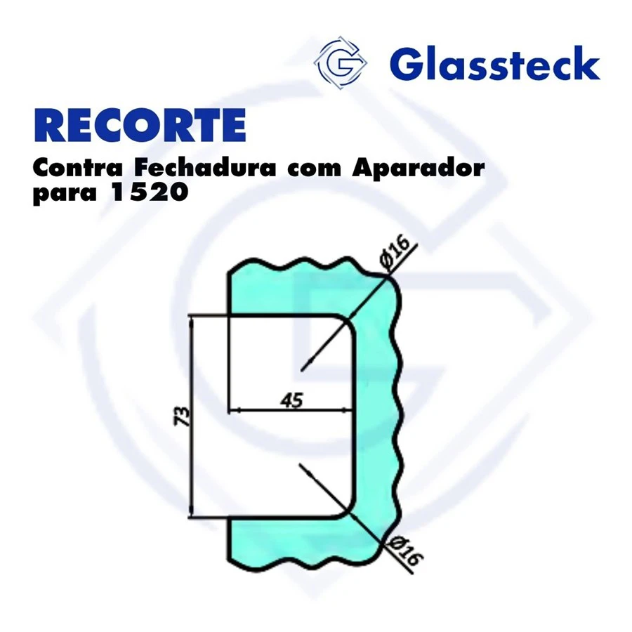 Contra Fechadura com Aparador para 1520 -2