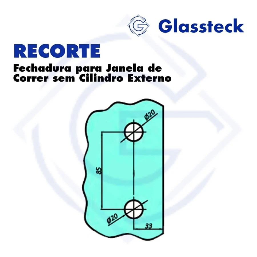 Fechadura para Janela de Correr sem Cilindro Externo -2
